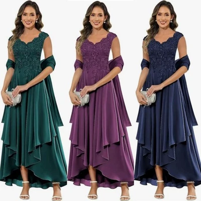 Brautmutterkleider A-Linie Spitze Formales Brautmutter Hochzeitsgast Kleid - Bild 1 von 4