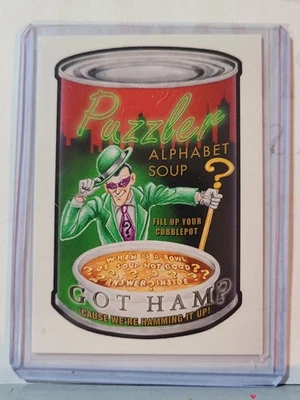 WACKY PACKAGES GPK NETWORK SPEWS 4/24/17 PUZZLER SOUP TOPPS RARE - Image 1 of 2