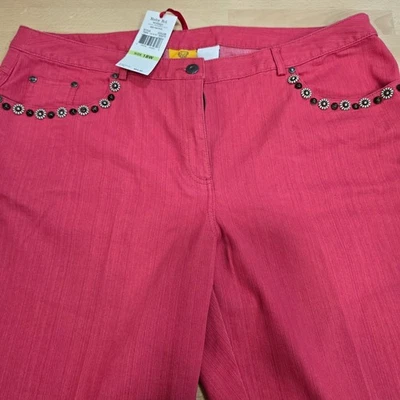 Ruby Rd Woman NEO NATIVE Rosette Pants Embellished Size 18W NEW with Tags - Image 1 of 4