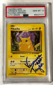 Pikachu Veronica Taylor -Ash- Signed PSA/DNA 10 Auto Pokemon Evolutions #35 - Bild 1 von 2