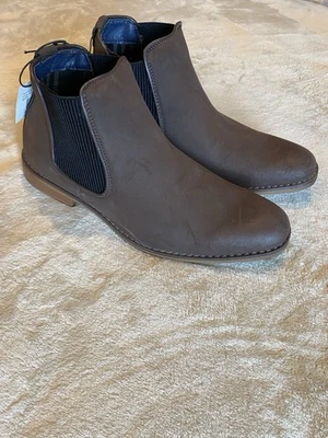 Botas masculinas raios X tornozelo elegante moderno versátil para trabalho ou festa marrom rico - Imagem 1 de 4