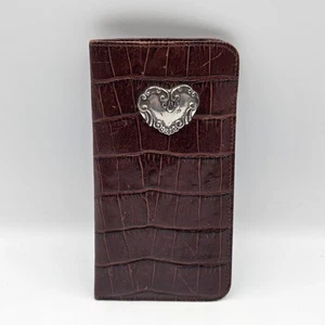 Vintage Brillenetui Brighton braun Leder Krokodil  - Bild 1 von 6