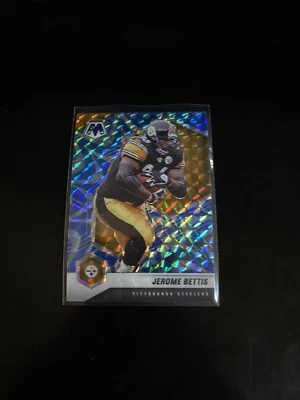 Jerome Bettis 2021 Mosaic Blue Prizm football card Steelers 168 - Image 1 of 2
