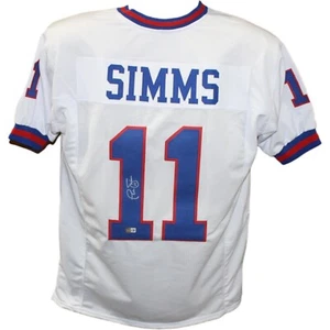 Phil Simms Autographed/Signed Pro Style Jersey White Beckett 43239 - Picture 1 of 4