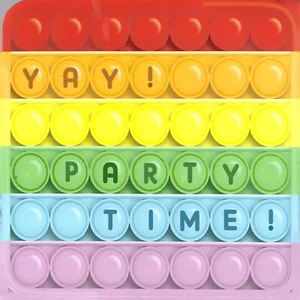 Rainbow Party Time Blank Greeting Card - NEW - Picture 1 of 1