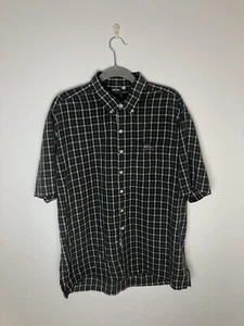 Vintage 90’s Quiksilver Short Sleeve Button Shirt Size L, Grey & Green y2k - Picture 1 of 8