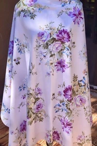 Shabby Victorian Roses. French Vintage Light Purple Floral Cotton, Quality. BTY - Picture 1 of 5