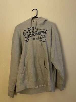 ВЕРХНЯЯ ИГРОВАЯ ПЛОЩАДКА — серая толстовка с капюшоном — L - Изображение 1 из 3