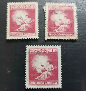 Briefmarke Lateinamerika Peru 1952-1961 ""Symbol der Bildung"" Steuer - Bild 1 von 1
