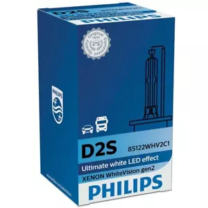 Philips D2S White Vision gen2 HID Xenon Upgrade Gas Bulb 85122WHV2C1 Single - Picture 1 of 2