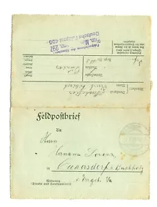 Germany, Feldpost, Letter, Cover, WW1, 1917, Minenwerfer Pionier-Komp. 297 - Picture 1 of 2