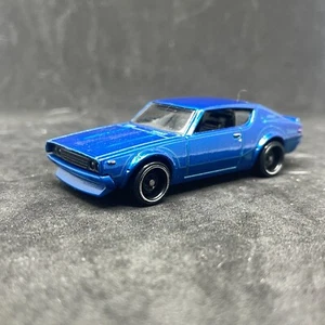 LOOSE Hot Wheels 2018 #118 Then & Now Series Blue Nissan Skyline 2000 Kenmeri - Picture 1 of 4