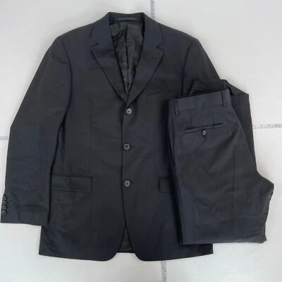 Hugo Boss Traje 40 Negro Pantalones W36 L30 Rossellini Película - Imagen 1 de 4