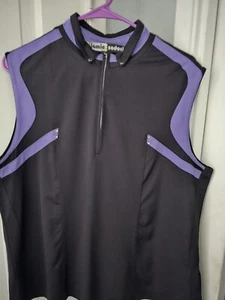 JAMIE SADOCK SLEEVELESS 1/4 ZIP TOP..SIZE XL. MINT PRE-OWNED CONDITION - Picture 1 of 3