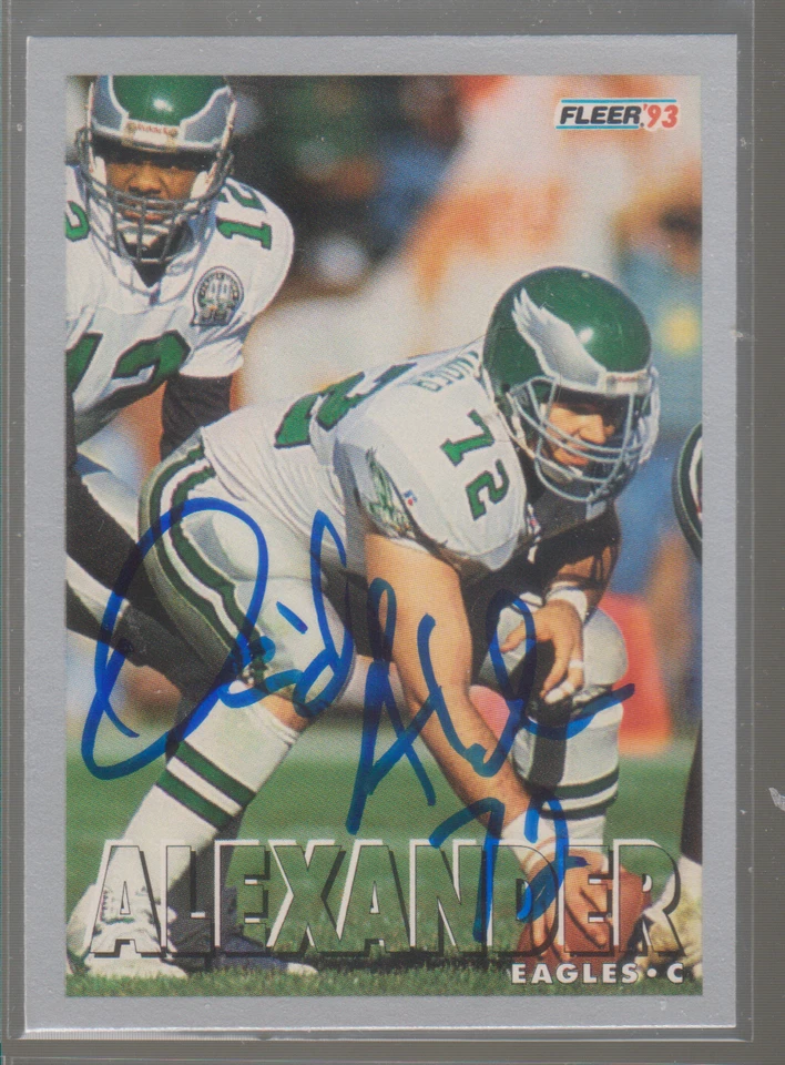 Autographed 1993 Fleer David Alexander - Eagles - Image 1 of 1