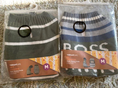 NIP—2 VIBRANT LIFE PET SWEATER M. 20-50lbs , Beagle￼ standard poodle 20” - Image 1 of 4