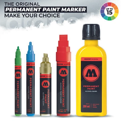 Molotow Permanent Paint Marker Range - Refillable Glossy Squeezer Pen