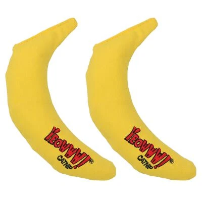 2PK Yeow Interactive My Cat Kitten Banana With Catnip Cat Toy Play Toy Cat Gift - Image 1 of 4