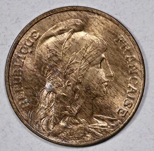 1917 France Dupuis 5 Centimes UNC - Picture 1 of 2