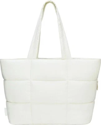 Bolso para Mujer, Bolso de Mano Grande Acolchado Hinchado con Bolsillos Laterales, Ligero Debe Foto 1 de 2