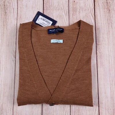 Nuevo con etiquetas Suéter Cárdigan Peter Millar Corona Artesanal Lana Excursionista Flexible $348 Foto 1 de 4