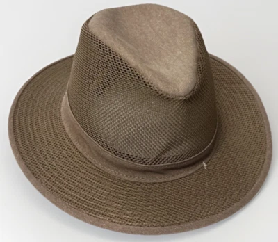 VTG NWOT Not Worn Henschel Brown Aussie Breezer Mesh Cowboy Fedora Hat Sz Large - Image 1 of 4