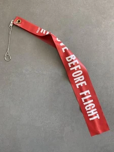 REMOVE BEFORE FLIGHT STREAMER 24"x 3" with steel lanyard and key rings USA made. - Picture 1 of 1