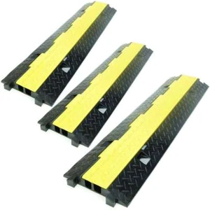 3 x 2 Kanal Gummibrücke PRO Kabelbrücke Kabelkanal Cable Protector Kabelschutz - Picture 1 of 12