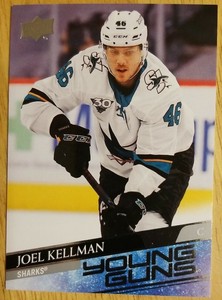 2020-21 UPPER DECK SERIES 2 JOEL KELLMAN YOUNG GUNS RC #498 - SAN JOSE SHARKS