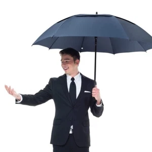68" Golf Umbrella Extra Large Automatic Open Windproof Waterproof Dual Canopy UK - Picture 1 of 20