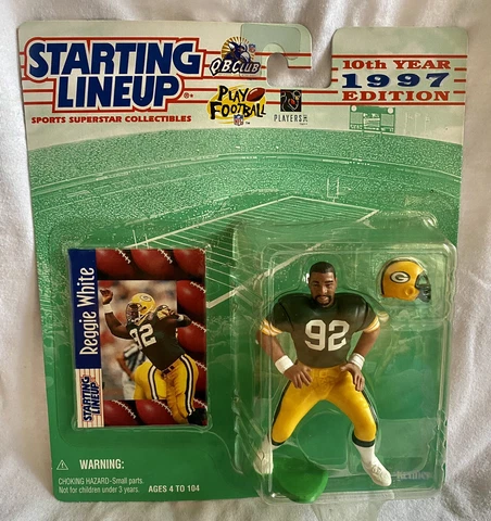 REGGIE WHITE Green Bay Packers HOF 1997 Kenner Starting Lineup “1997 Edition”NEW Cover
