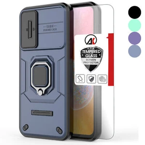 For Samsung Galaxy A54 5G Shockproof Ring Holder Stand Case+Screen Protector - Picture 1 of 20