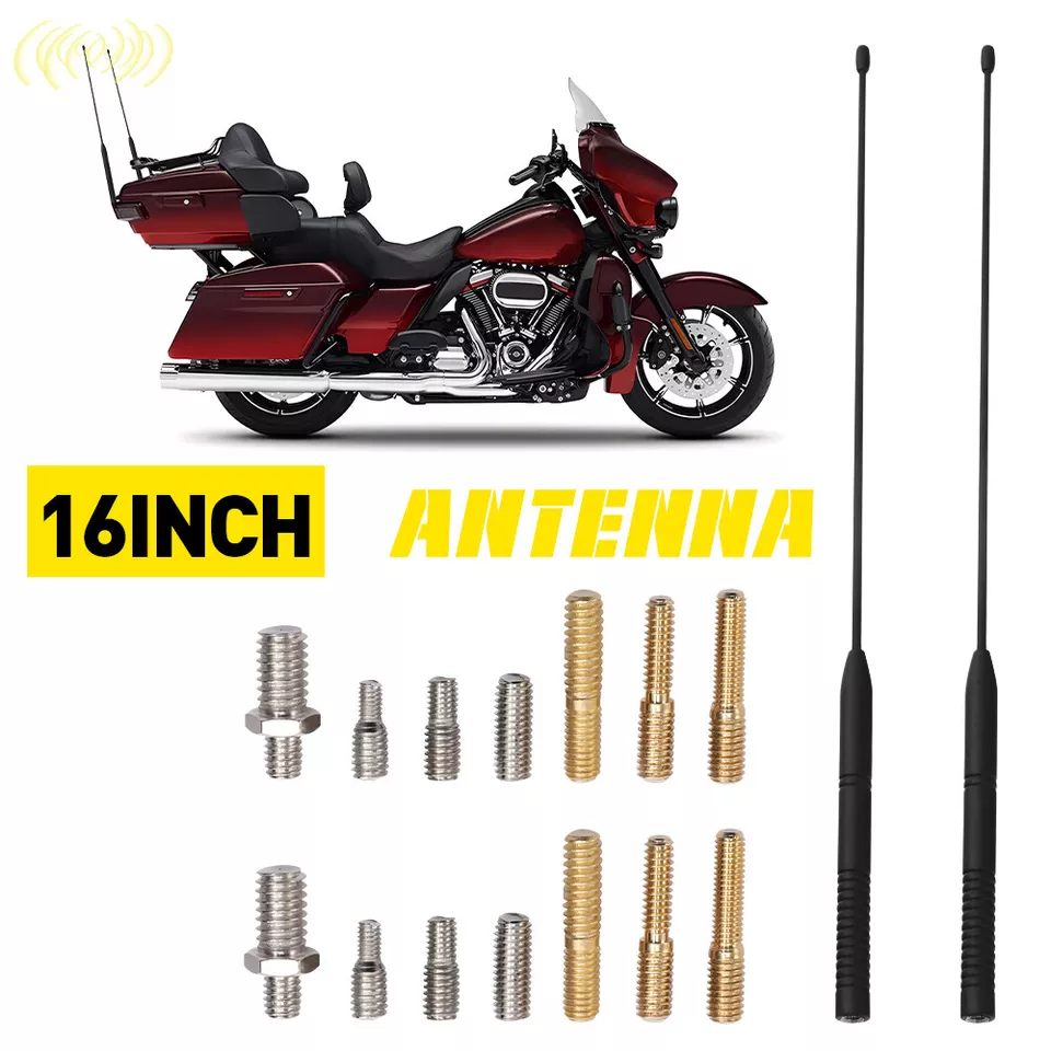 2 антенны 16 дюймов для Harley Davidson Tri Road King Street Electra Glide 1986-2023 - Изображение 1 из 4