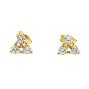 Damen Ohrringe Ohrstecker Gold vergoldet 18K Gold Ø 7 mm Wasserfest O5511DL - Bild 1 von 3