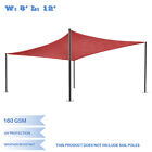 Red Sun Shade Sail Standard Size Patio Garden Pergola UV Block Fabric Top
