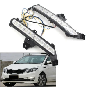 2 pcs LED Daytime Running Lights DRL Fit Kia K2 2015-2016 3 Colors - Foto 1 di 11