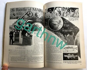 MARS 1933 THE RIDDLE OF LIFE THERE & MYSTERIES OF THE PLANET ARTWORK PICTORIAL - Picture 1 of 2
