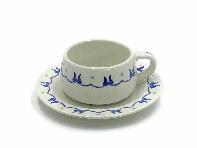 Taza y platillo de té de café Metlox Provincial Blue Poppytrail Foto 1 de 1