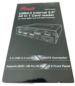 Rosewill RCR-AK-IM5002 USB2.0 -75in1- Card Reader w/3x USB2.0 ports & eSATA New - Picture 1 of 3