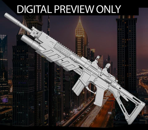 City Strike Battle Rifle 1:18 scale weapon 3.75" Action Figure Cover