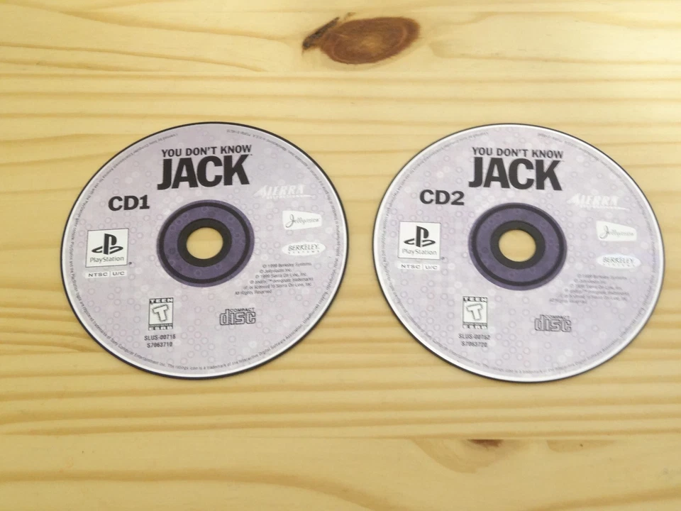 You Don't Know Jack Sony PlayStation 1 PS1 Discs Only Video Game 2 Disc Set 1999 - Image 1 of 1