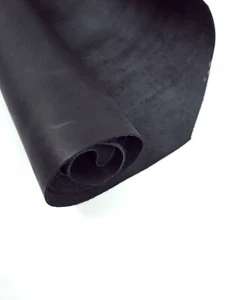 Black Crazy Horse Vintage Pull Up Rustic Thick Leather (2.0/2.2 mm) - Picture 1 of 3
