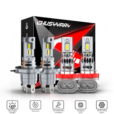 For Suzuki Swift 2007-2015 LED Headlight Kit White Hi Lo Beam+Fog Light Bulb - Image 1 of 4