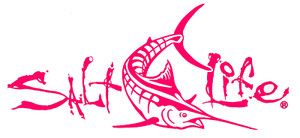 New SALT LIFE Mahi Fish Car Window Decal Beach Sticker Fishing UV Vinyl White