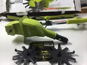 Sunjoe 6” Cordless Tiller Cultivator 24V 2 Tine Rototiller Mulch Weed Gardening - Picture 1 of 8