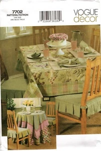 Patrón de costura Vogue Decor 7702 - Paquete de comedor - Imagen 1 de 2