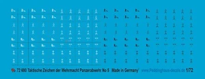 Peddinghaus-Decals 1/72 0680 Tattico Caratteri Wehrmacht Serbatoio Difesa Set 5 - Foto 1 di 1