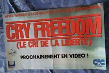 POSTER/AFFICHE  DE VIDEO CLUB 40 X 24  "CRY FREEDOM " DRAME 1987 PLIE