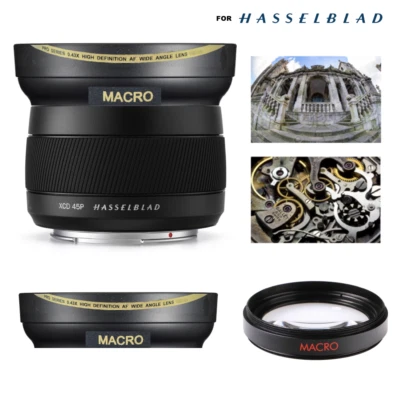 HD 32K ULTRA WIDE ANGLE LENS + 10X MACRO  FOR Hasselblad XCD 45mm f/4 P Lens - Image 1 of 4