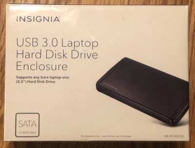 BRAND NEW Insignia Laptop Hard Disk Drive Enclosure 2.5" USB 3.0 - Image 1 of 2